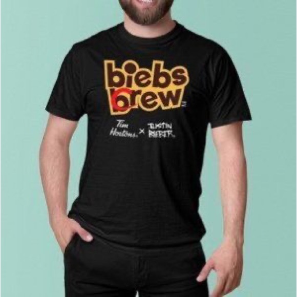 Biebs Brew Crew Shirt Justin Bieber x Tim Horton’s - Picture 6 of 7